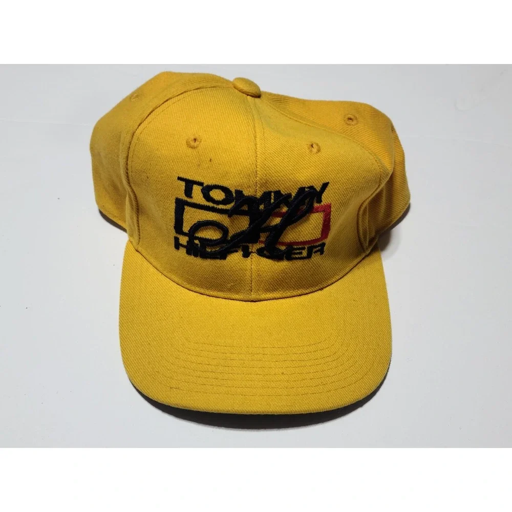 Tommy Hilfiger Acrylic Wool Fitted 7 3/8 Hat Spellout Embroidered Script H VTG